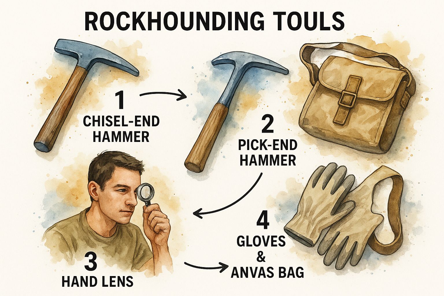 Infographic about mineral and rock collection