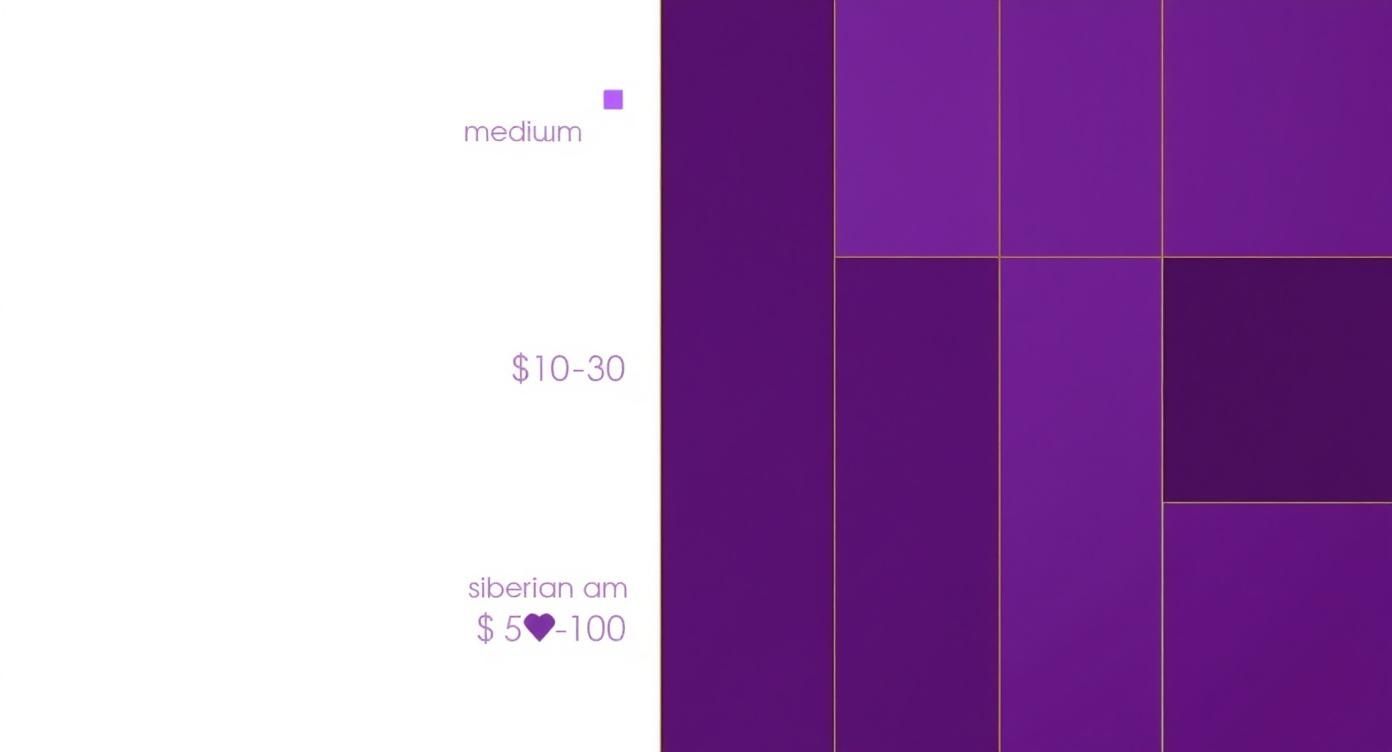 Infographic about amethyst price per carat