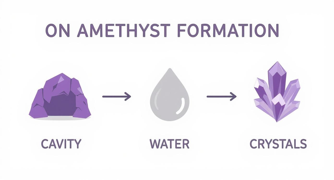 Infographic about quartz amethyst