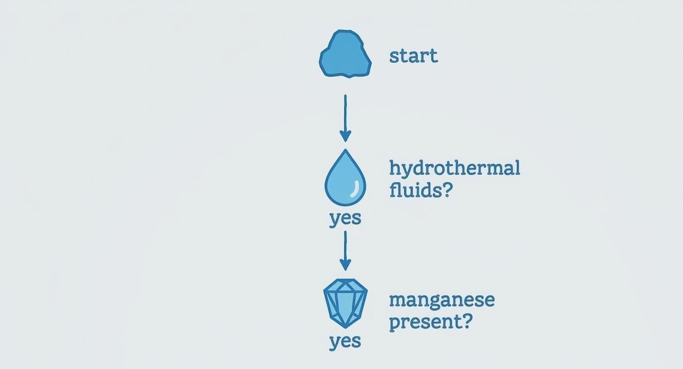 Infographic about manganoan calcite