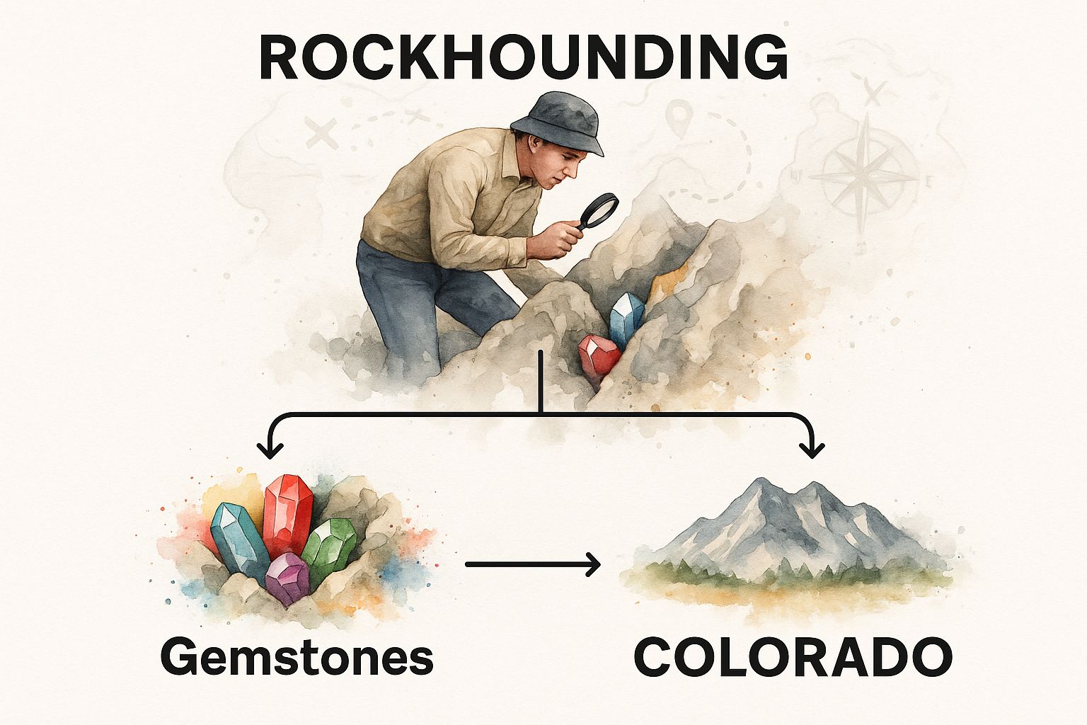 Infographic about gemstones of colorado