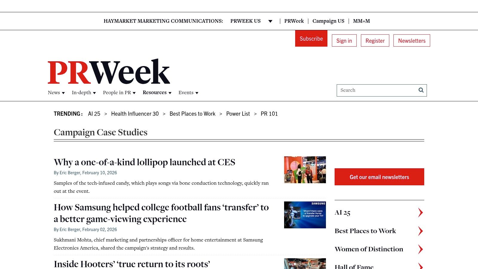 PRWeek (US) – Campaign Case Studies