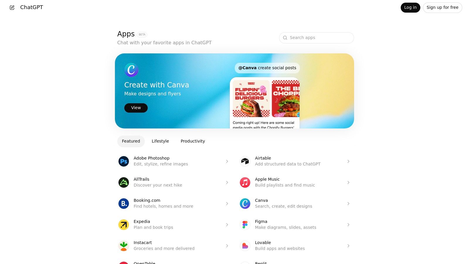 ChatGPT App Directory (GPT Store / Apps)