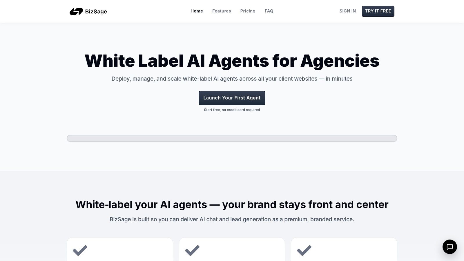 BizSage AI agents interface showing centralized management of multiple clients
