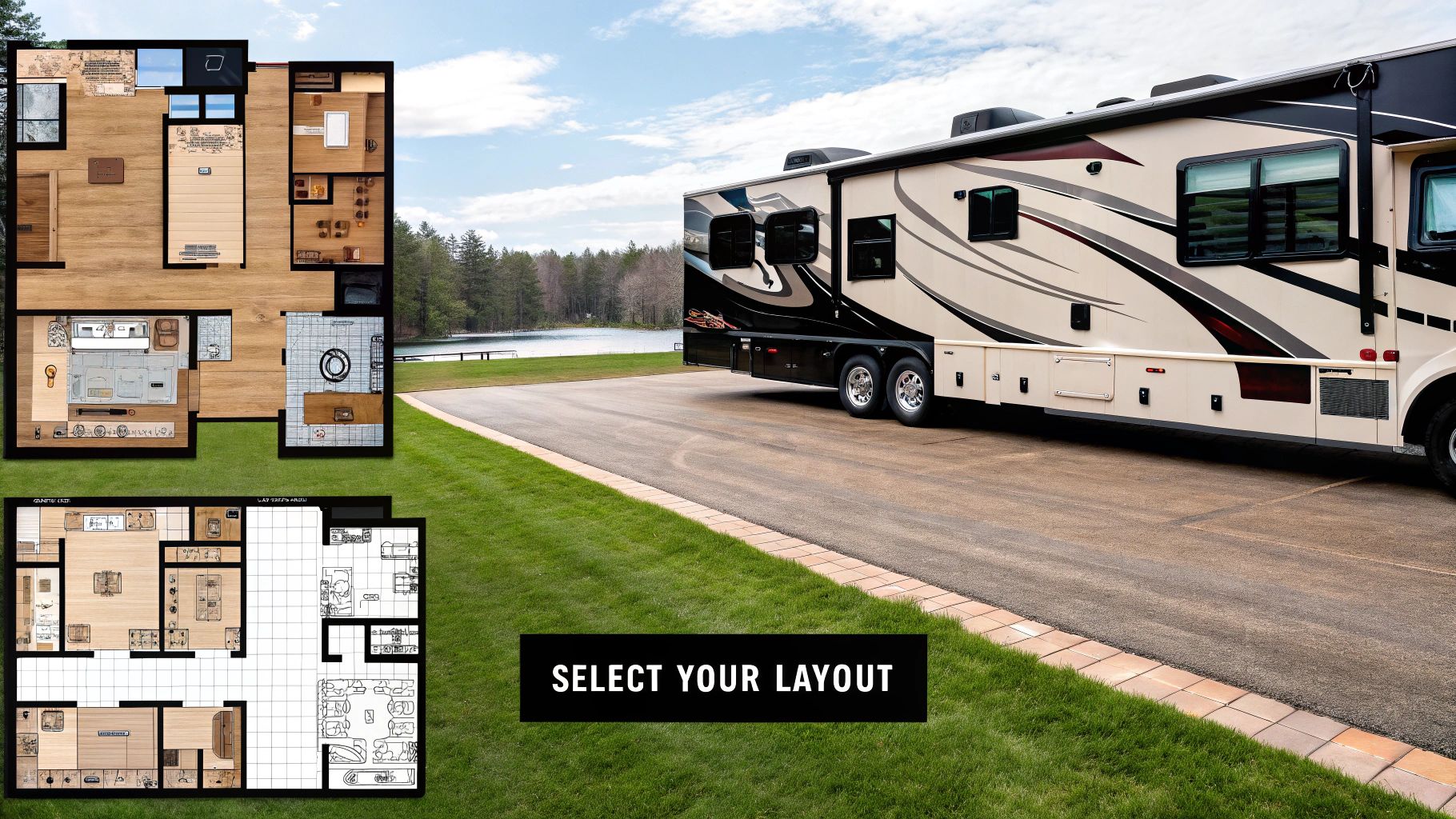 Interior view of a Coachmen Leprechaun RV floorplan