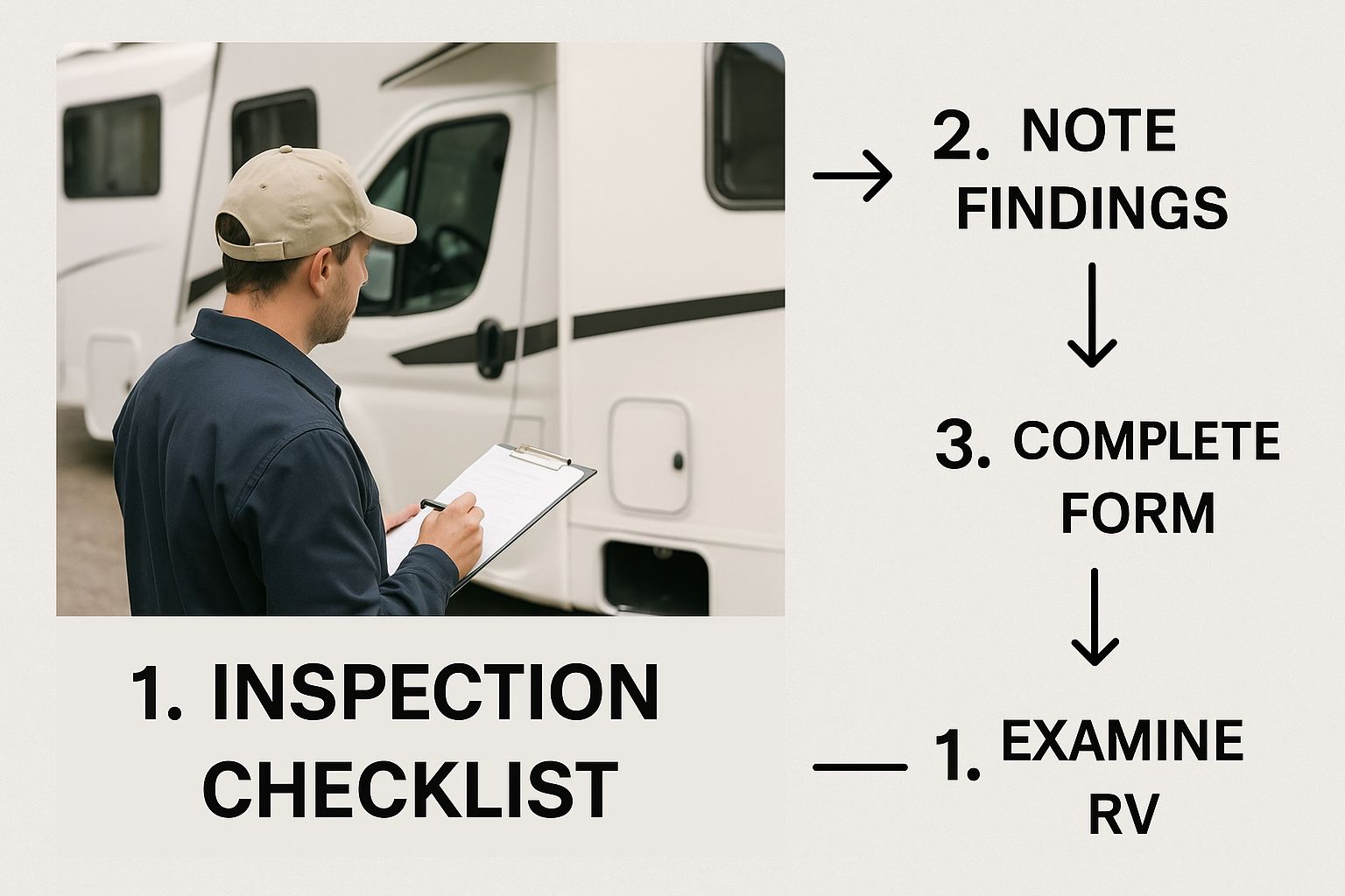 Infographic about how to buy a used rv