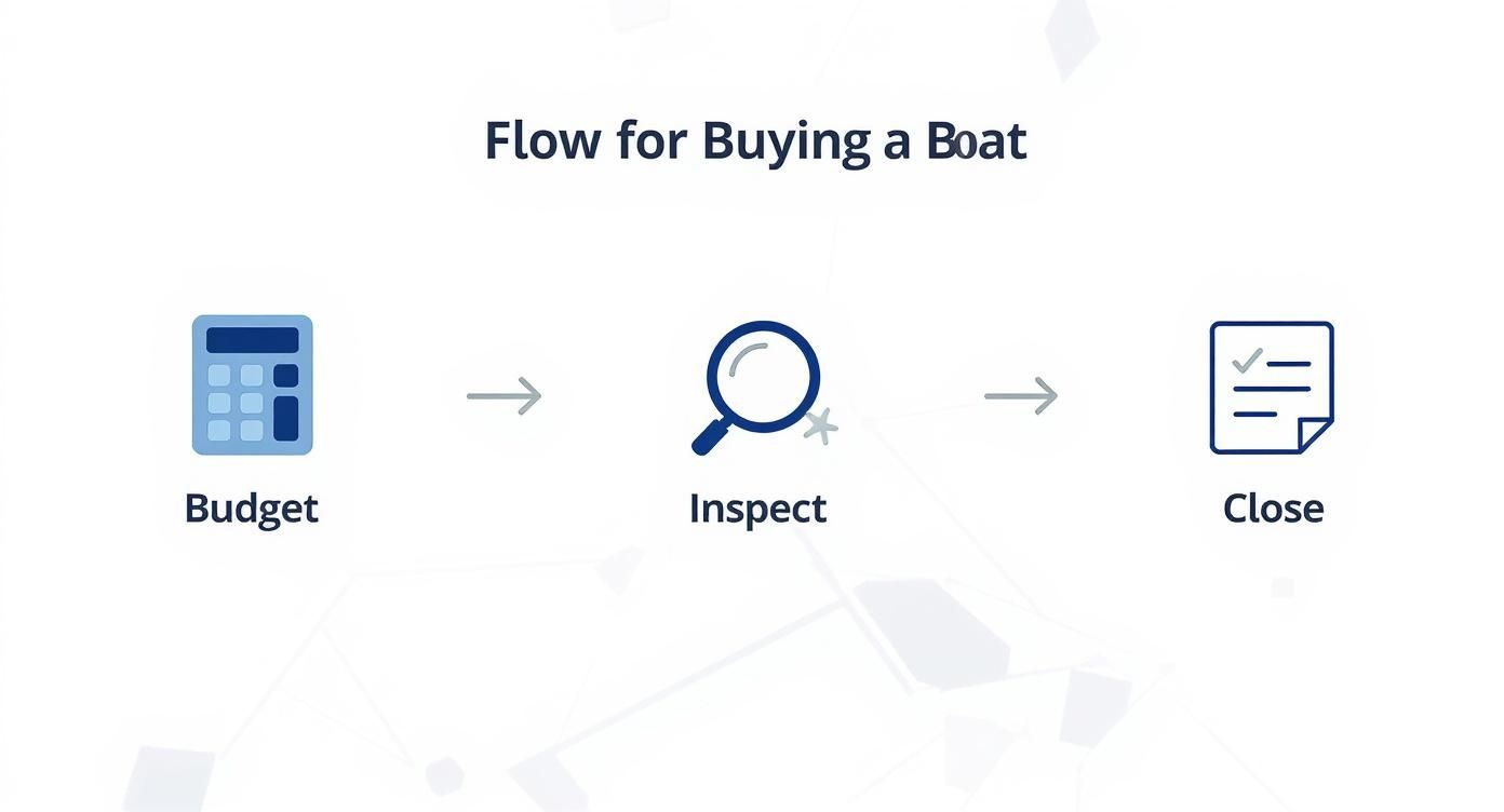Infographic about how to buy a boat