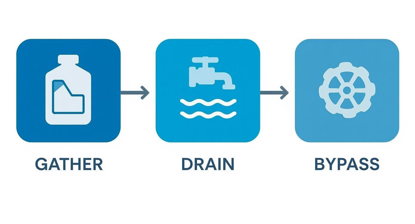 Infographic about how to sanitize rv water system