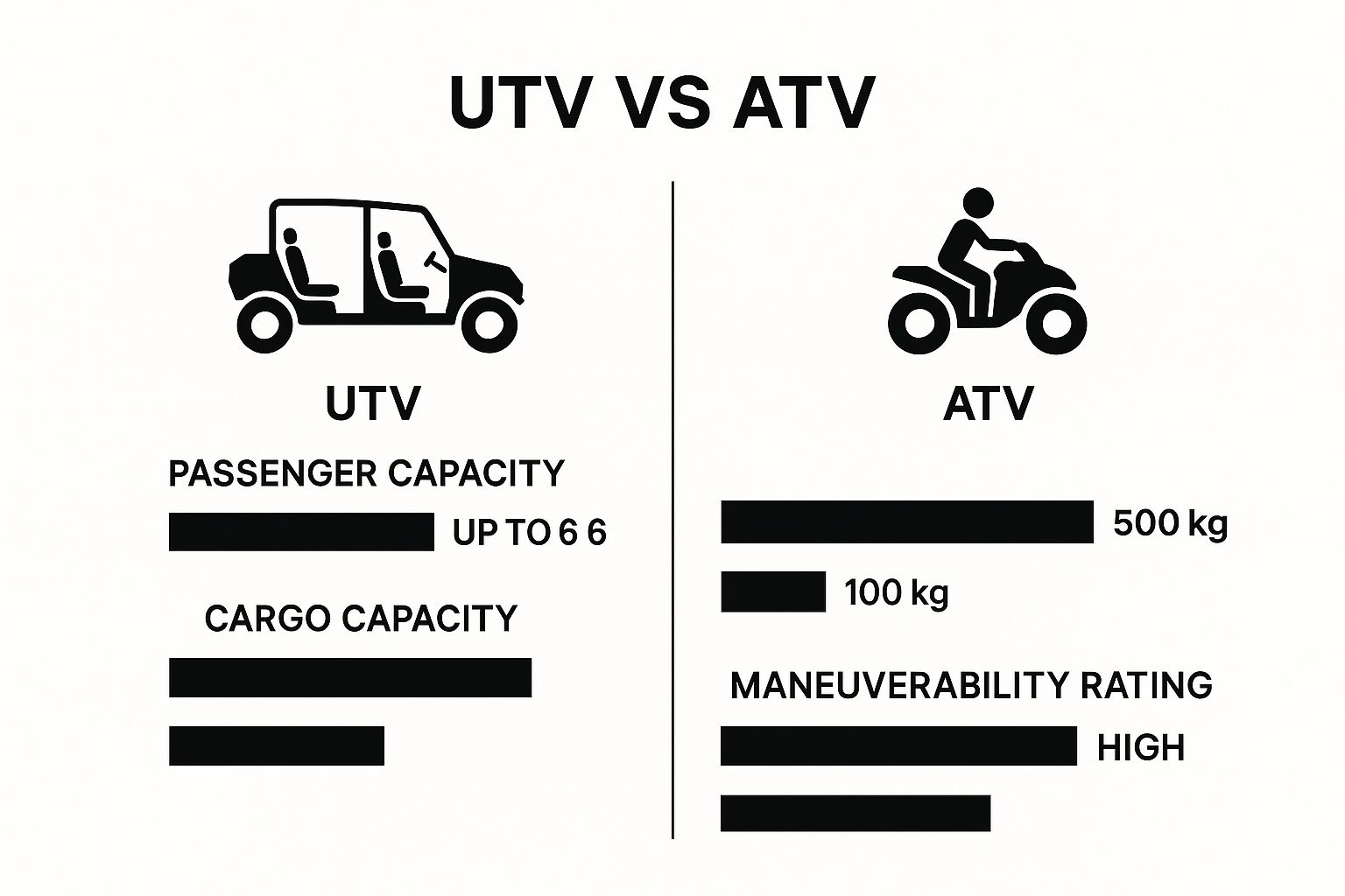 Infographic about side by side vs atv