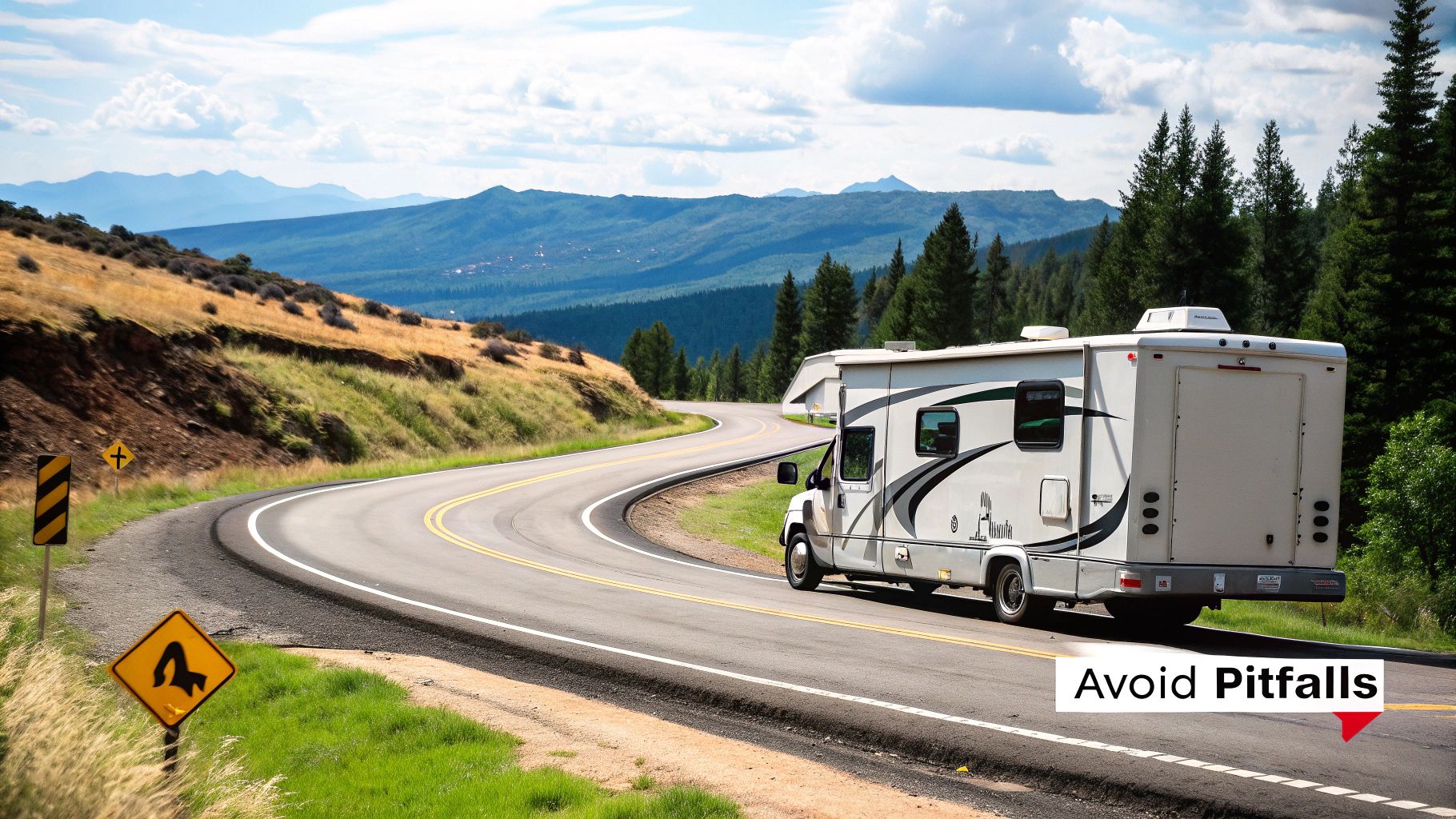 A person looking concerned while reviewing a loan document for a motorhome.