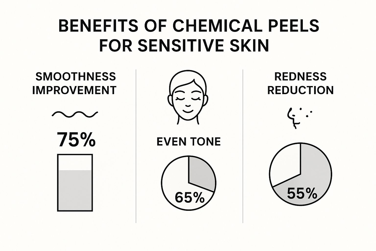 Infographic about chemical peels for sensitive skin