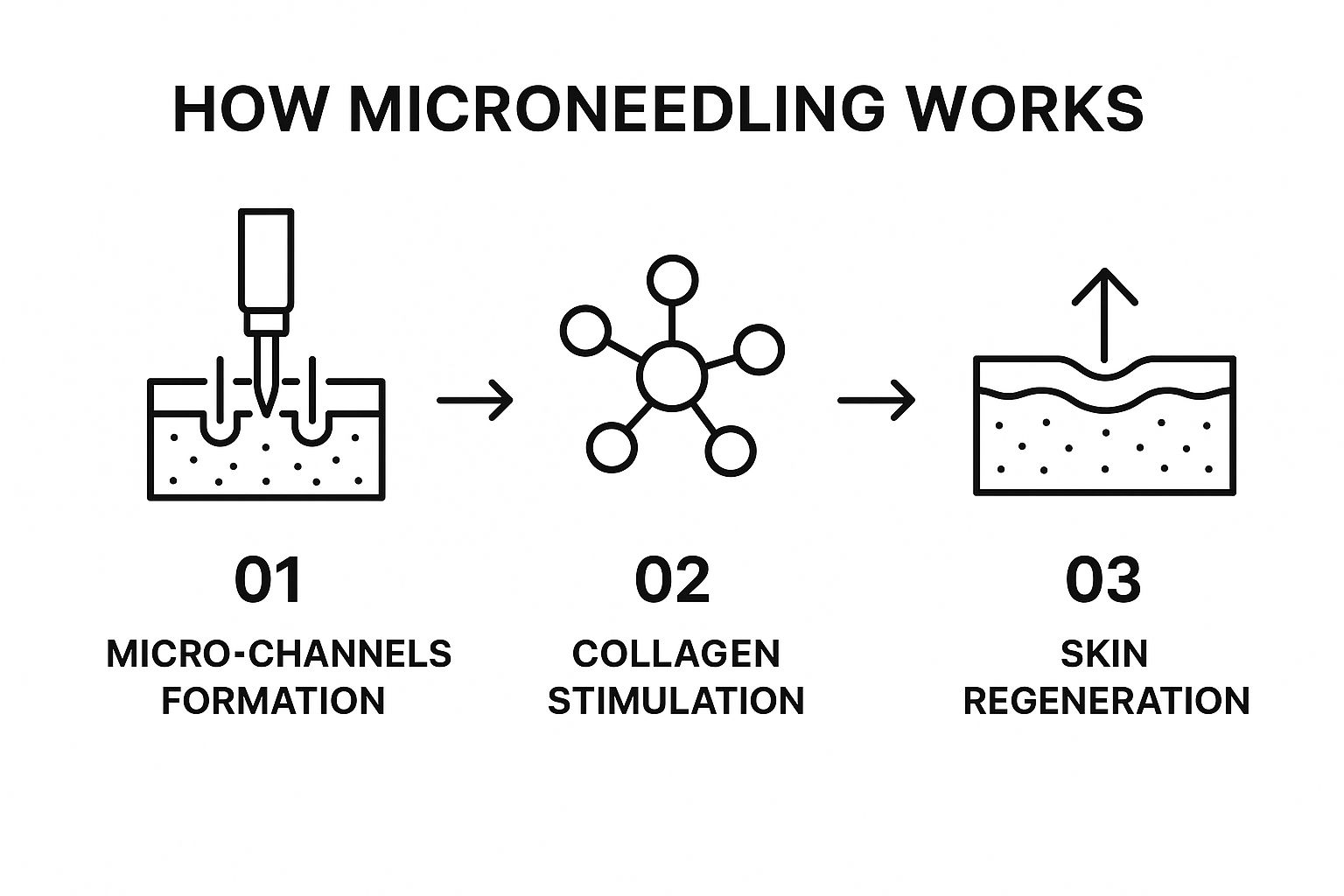 Infographic about microneedling for acne scars