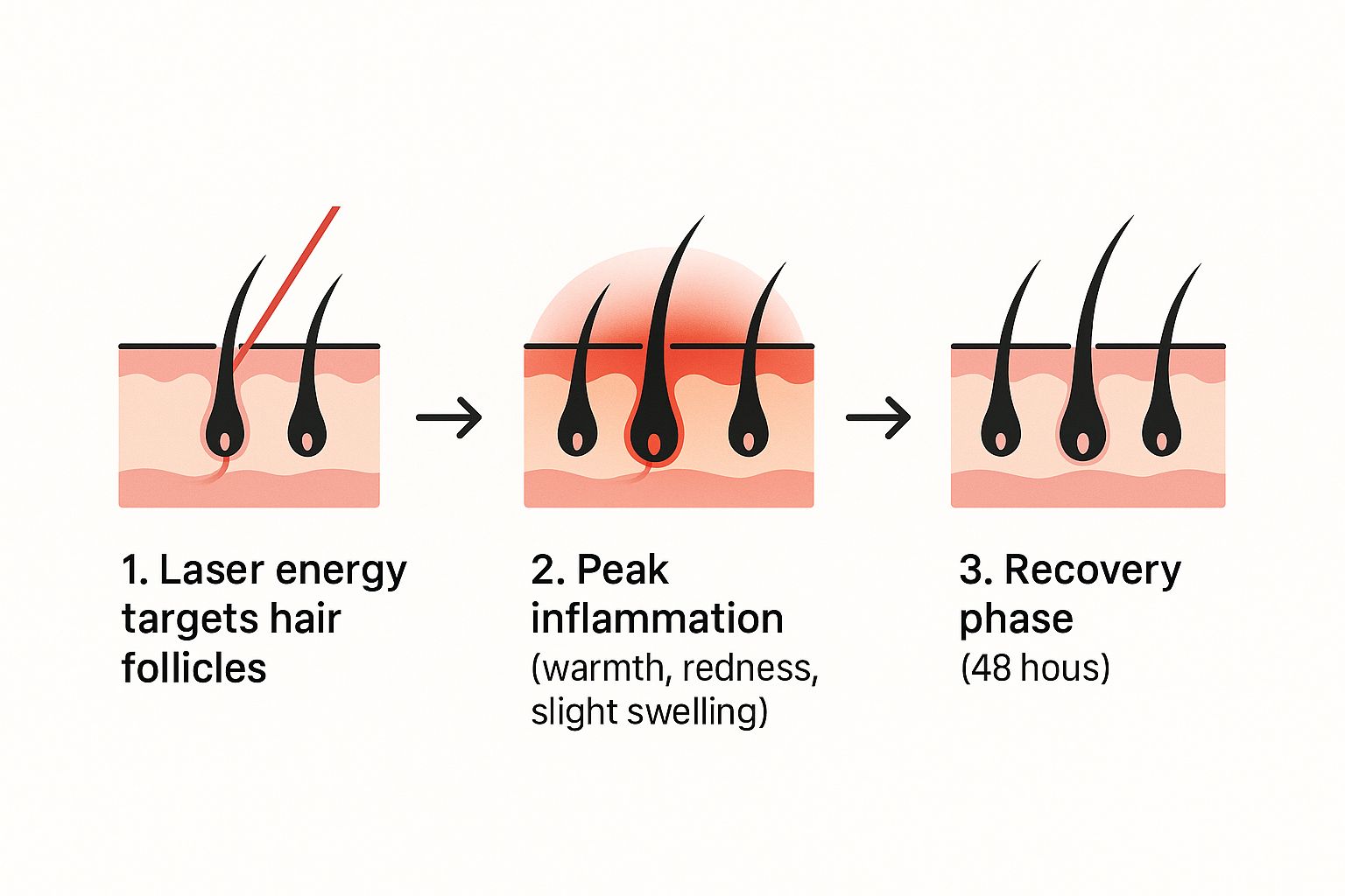 Infographic about can i shower after laser hair removal