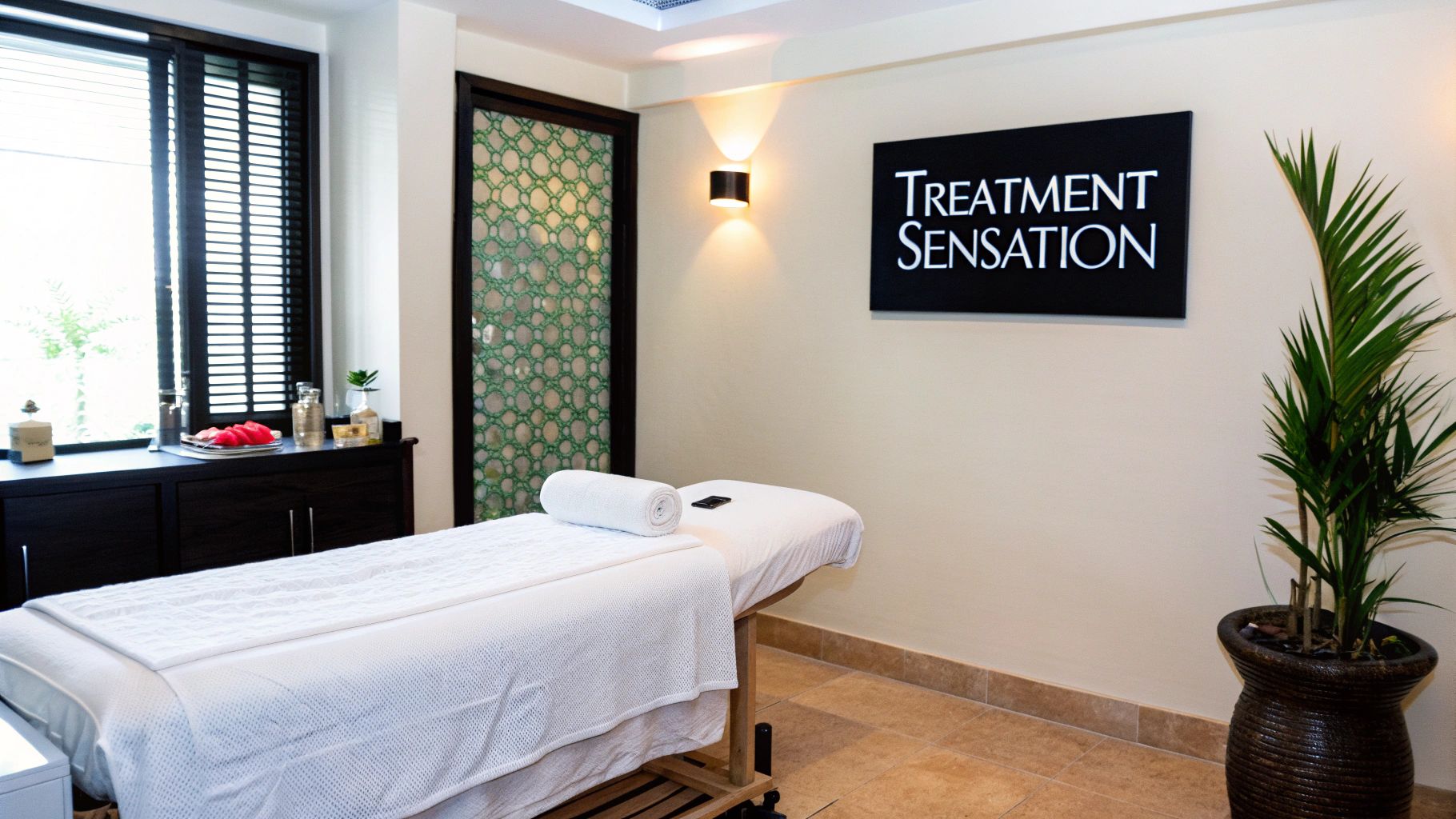 Aesthetician applying numbing cream to a client's face before a microneedling session