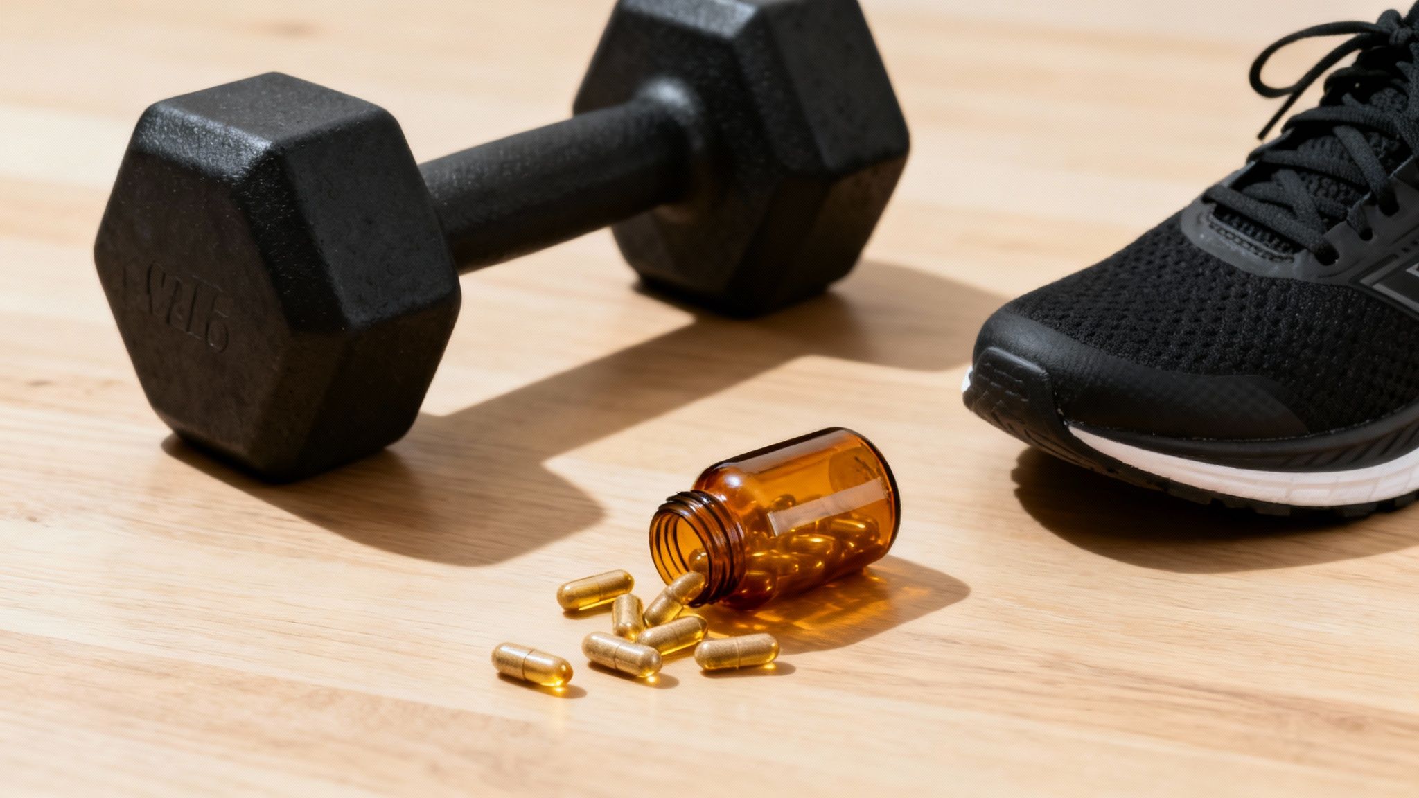 An athlete drinking a post-workout shake