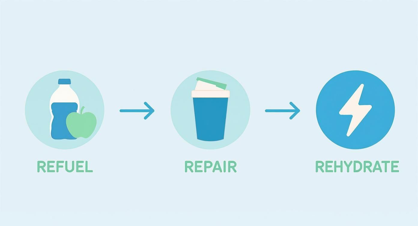 Infographic about recover faster after workout