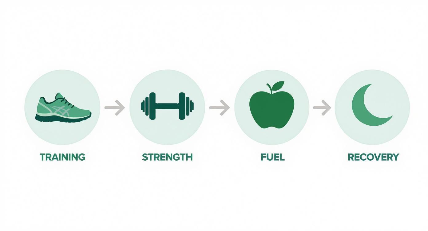 Infographic about building endurance for running