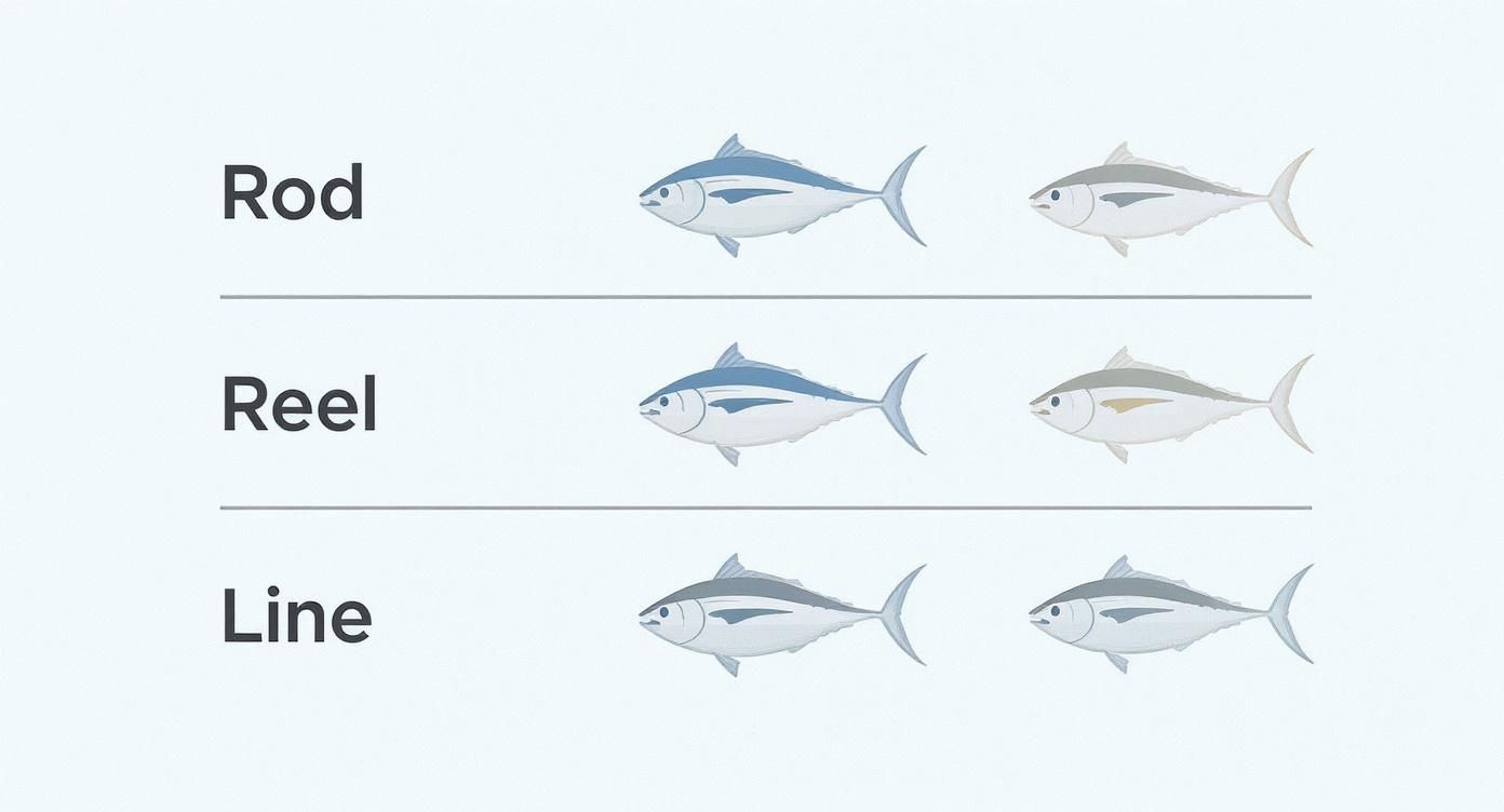 Infographic about fishing for tuna