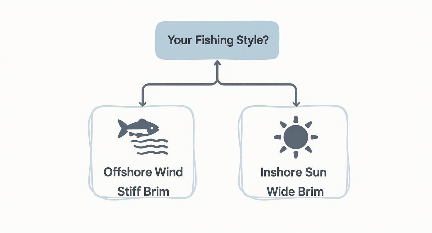 Infographic about fishing hats for sun protection