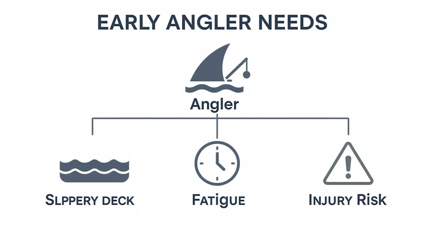 Infographic about deck boots fishing