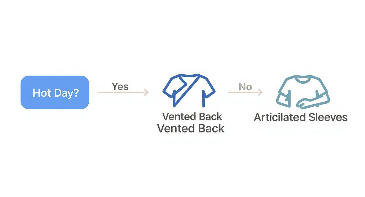 Infographic about best shirts for fishing