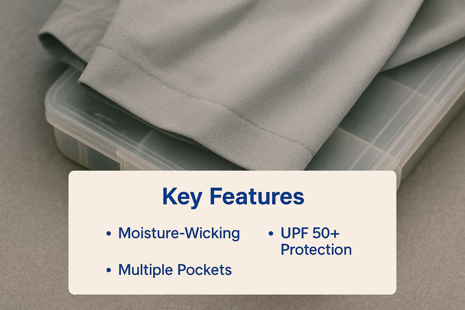 Infographic about sun protection clothing for fishing