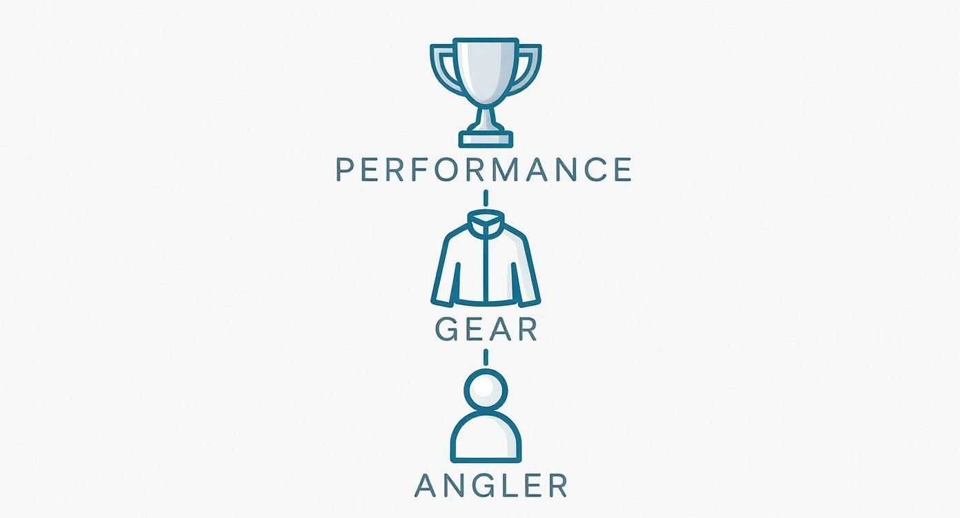 Infographic about best cold weather fishing gear