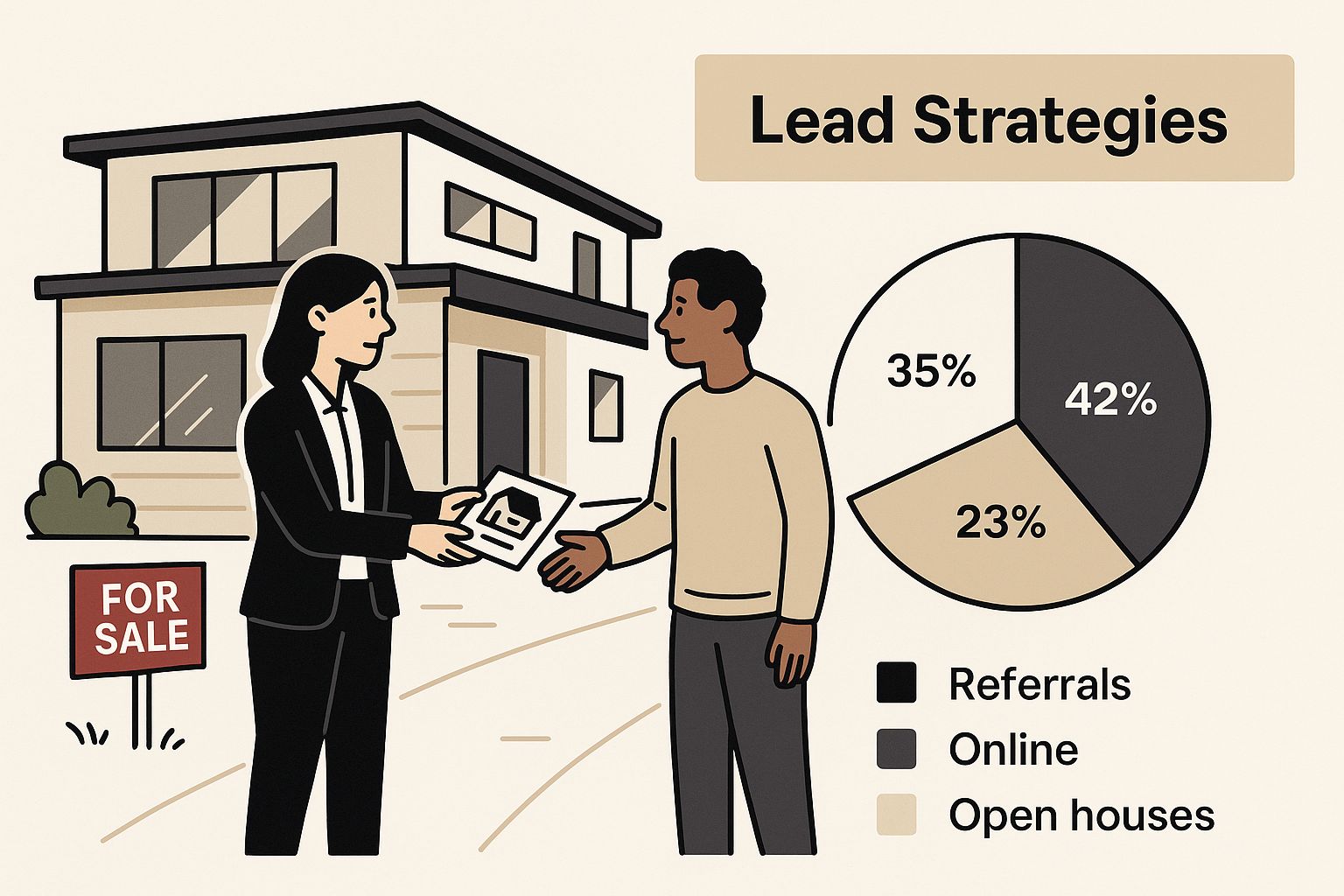 Infographic about real estate lead generation