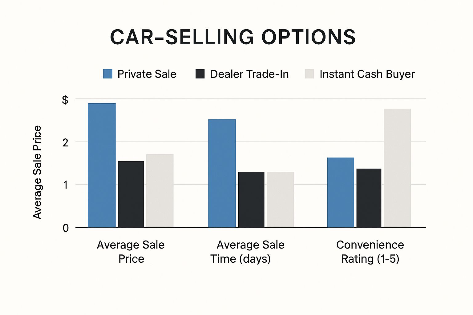 Infographic about best way to sell car