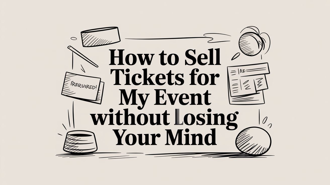 How to Sell Tickets for Your Event Without Losing Your Mind