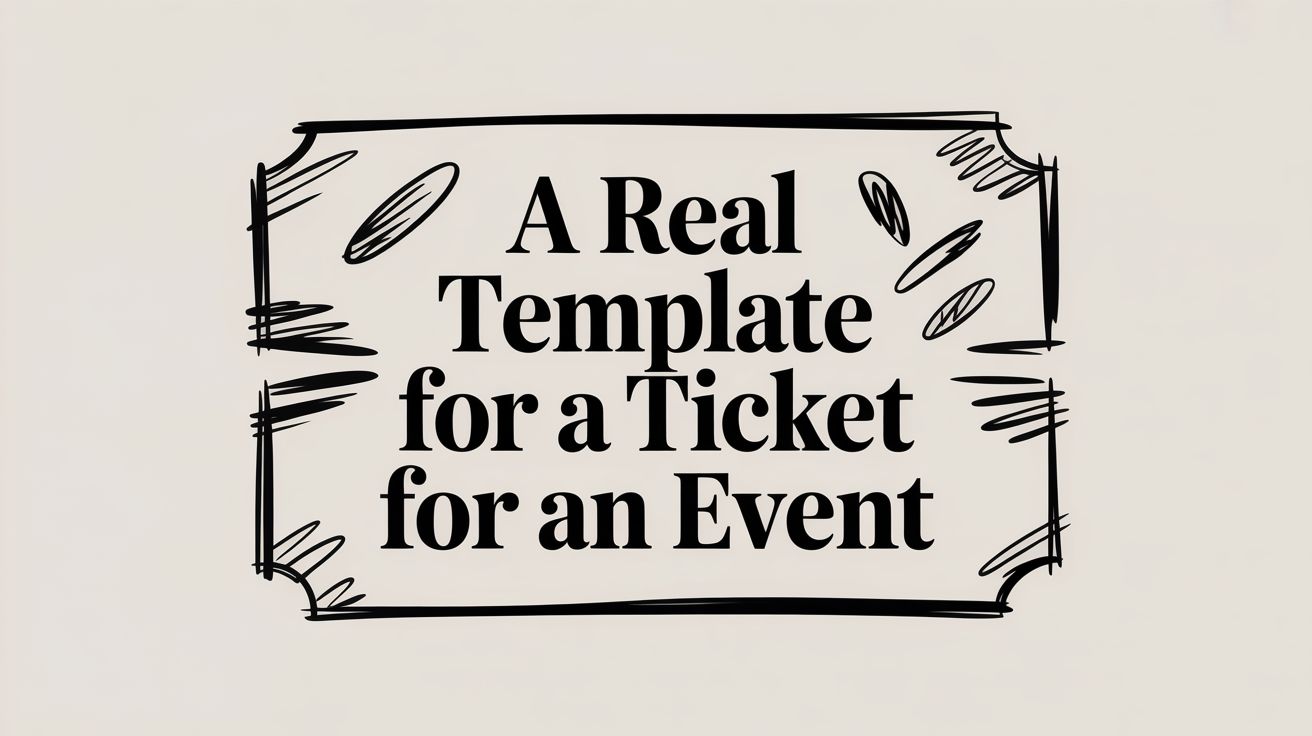 A Real Template for a Ticket for an Event