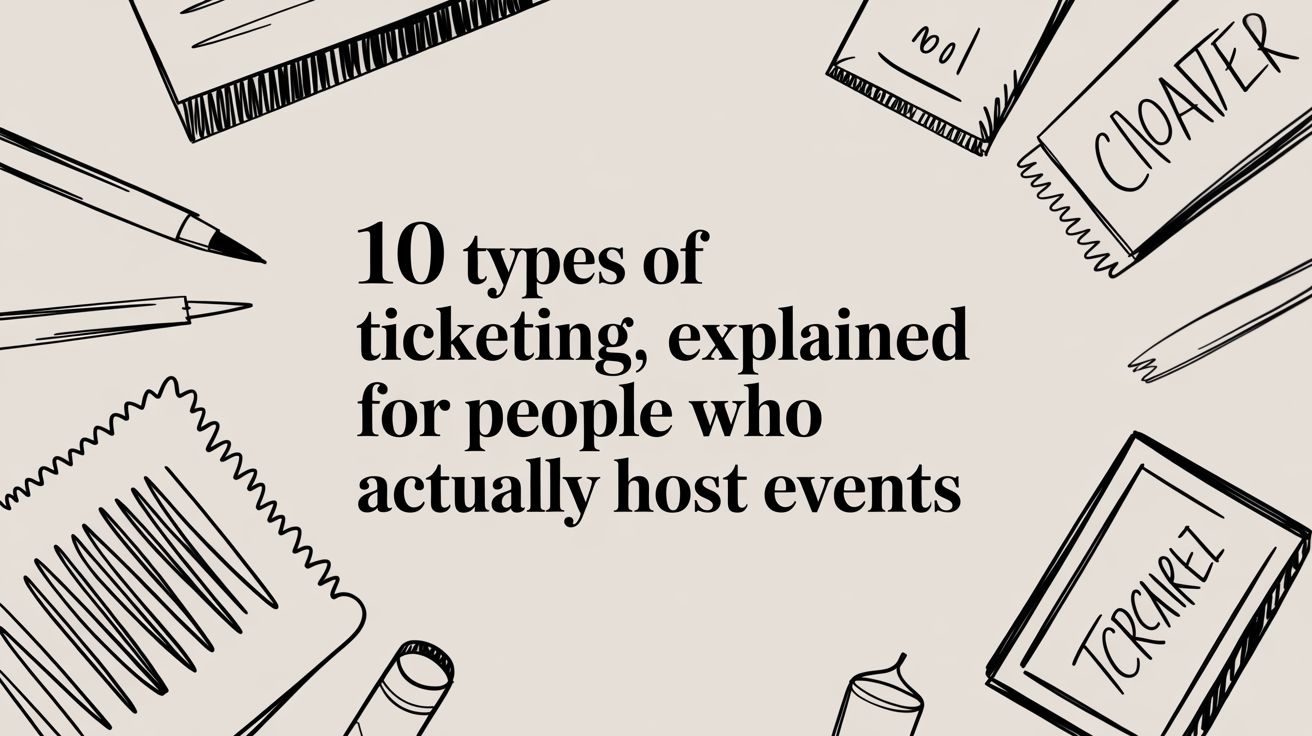 10 Types of Ticketing, Explained for People Who Actually Host Events