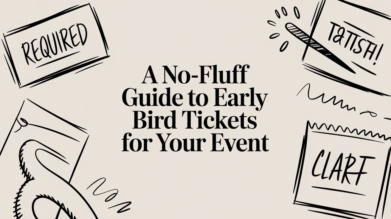 A No-Fluff Guide to Early Bird Tickets for Your Event