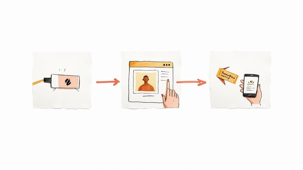 A laptop screen showing an event page being created.