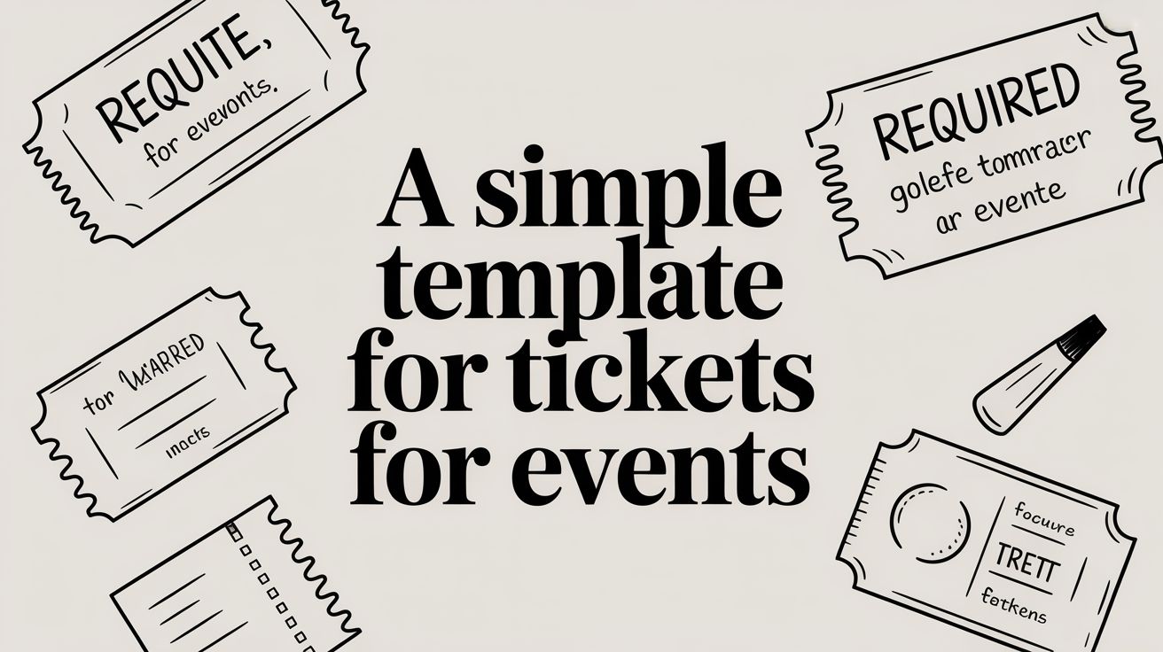 A Simple Template for Tickets for Events