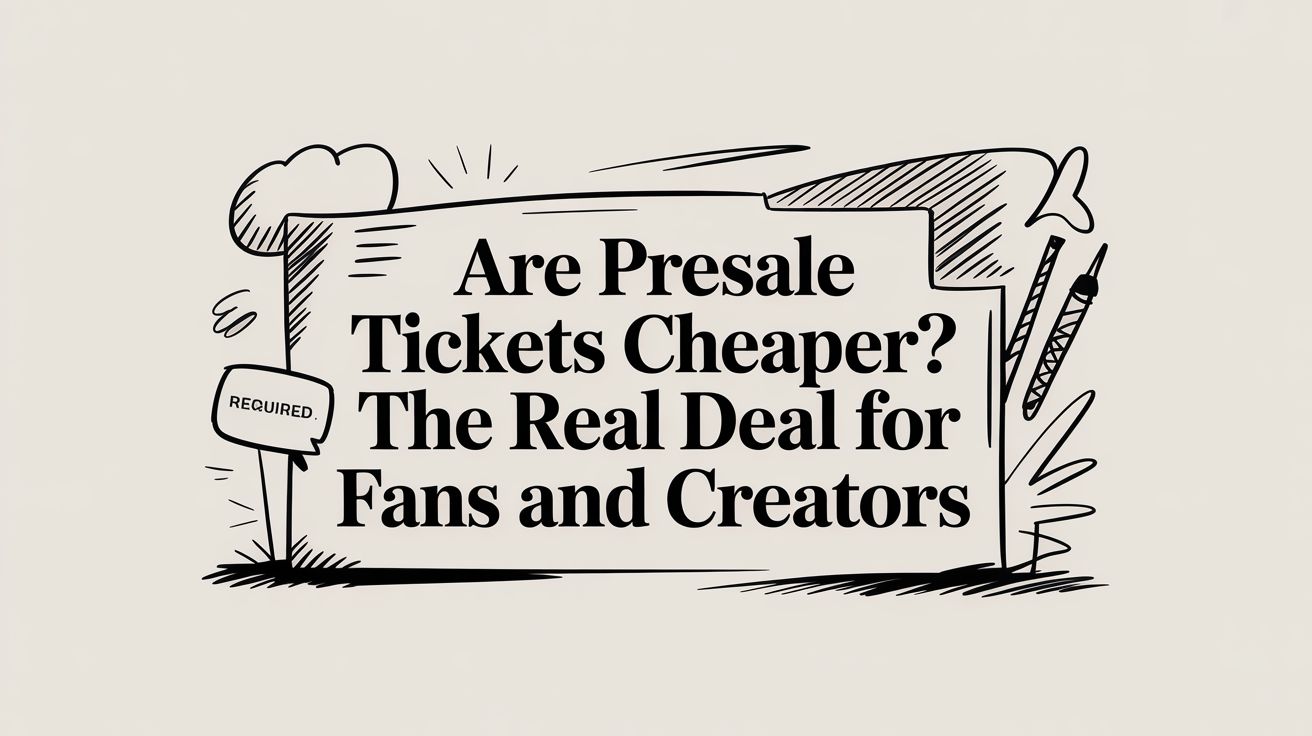 Are Presale Tickets Cheaper? The Straight Answer for Fans and Creators