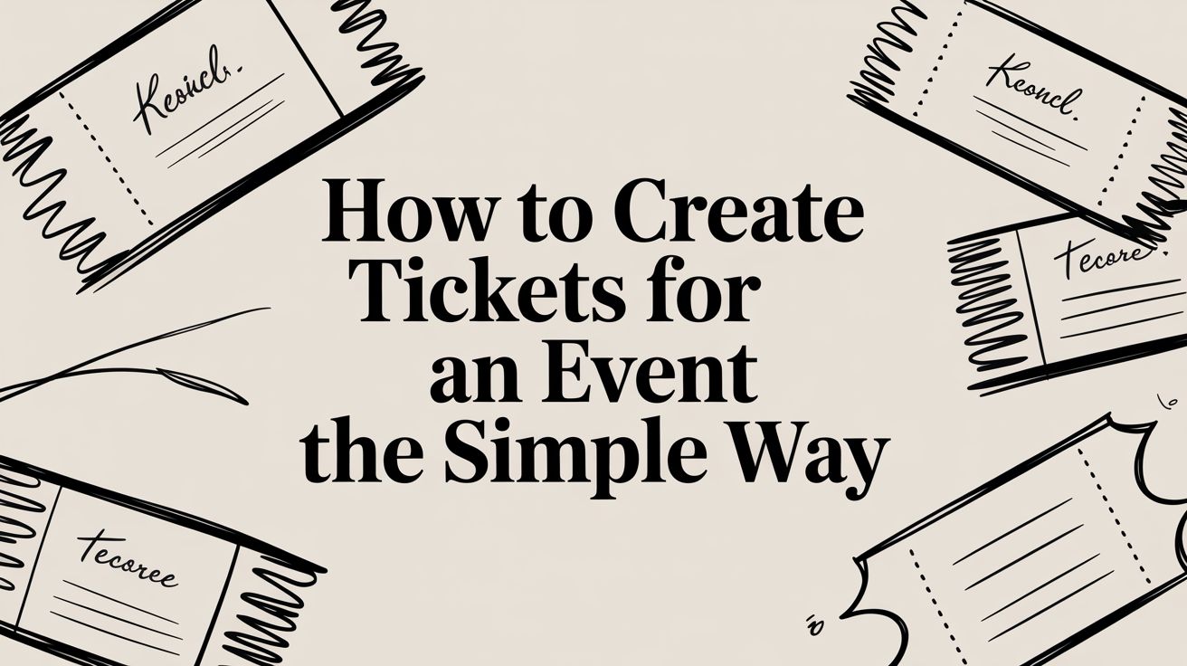 How to Create Tickets for an Event Without Losing Your Mind
