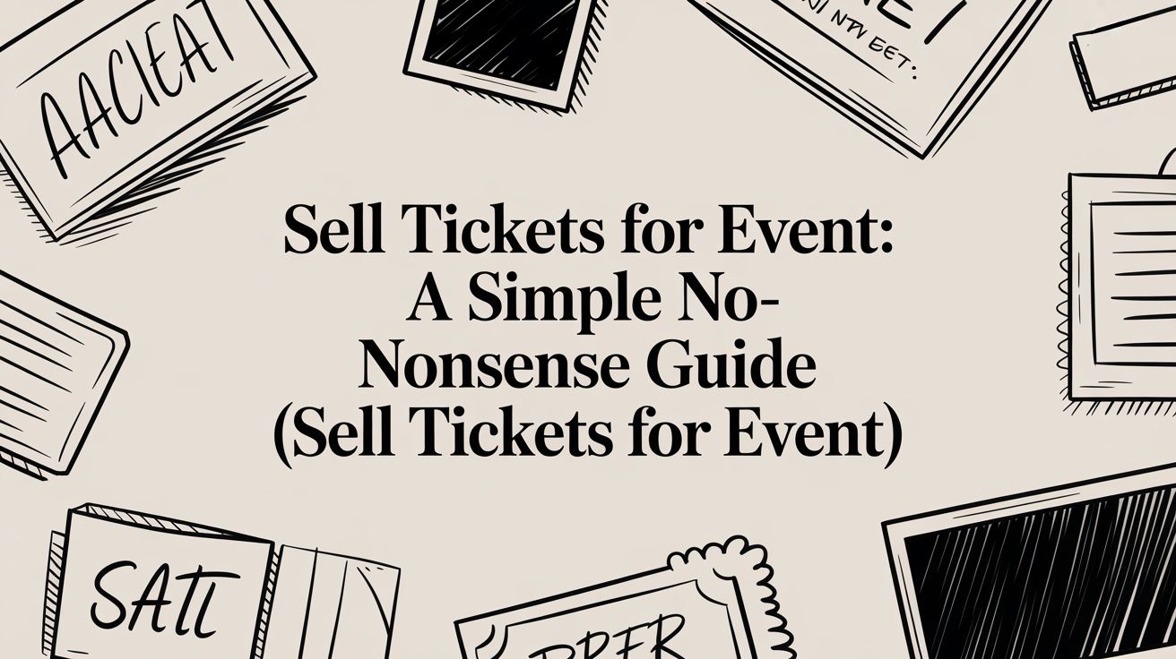 How to Sell Tickets for Your Event Without Losing Your Mind