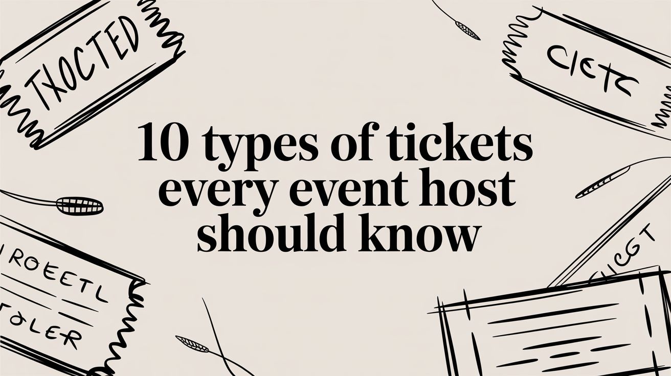 10 Types of Tickets Every Event Host Should Know