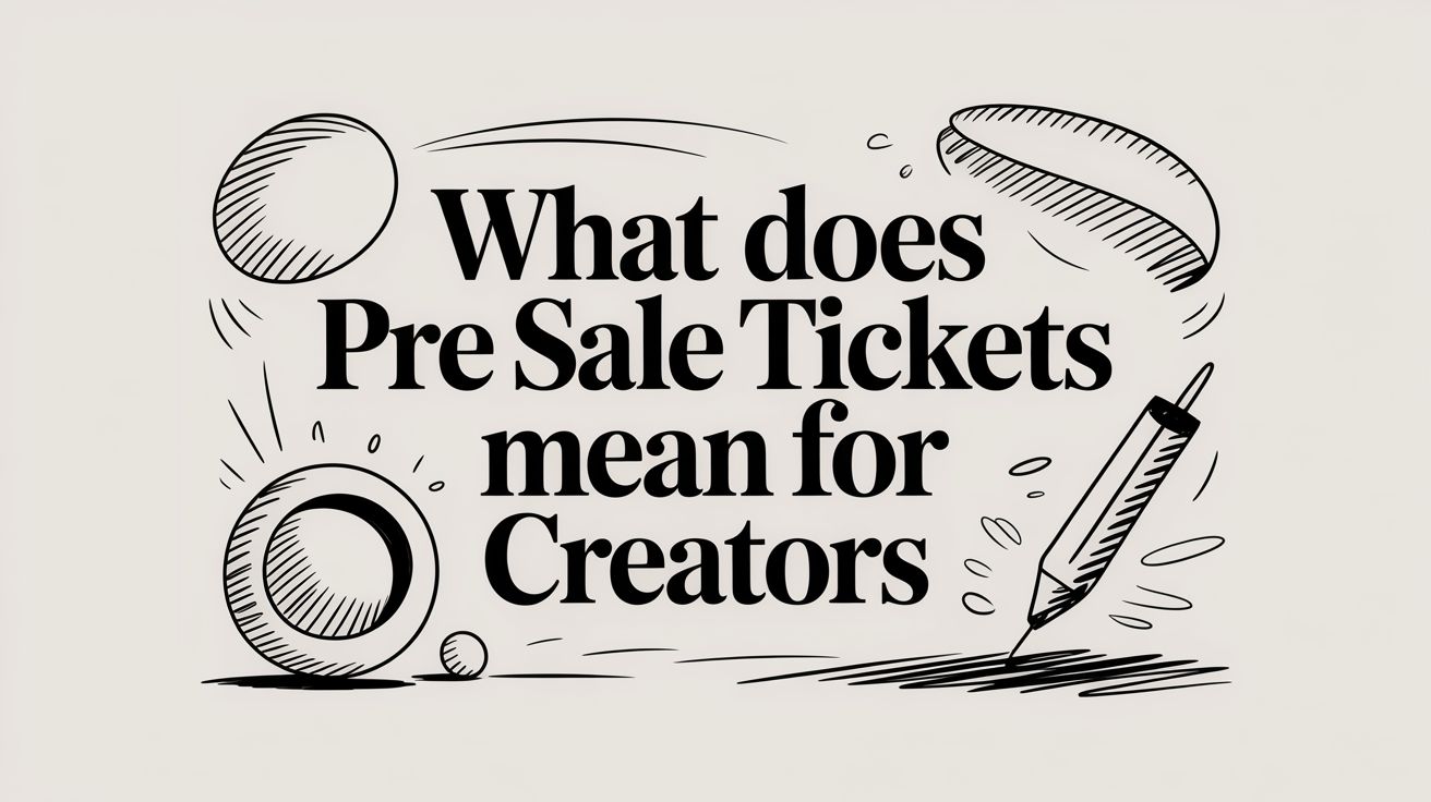 What Does Pre Sale Tickets Mean for Creators?