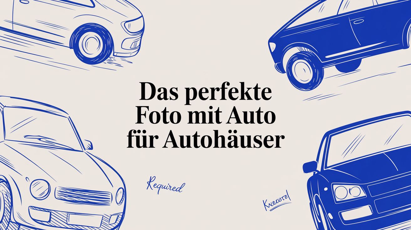 Das perfekte foto mit auto für autohäuser
