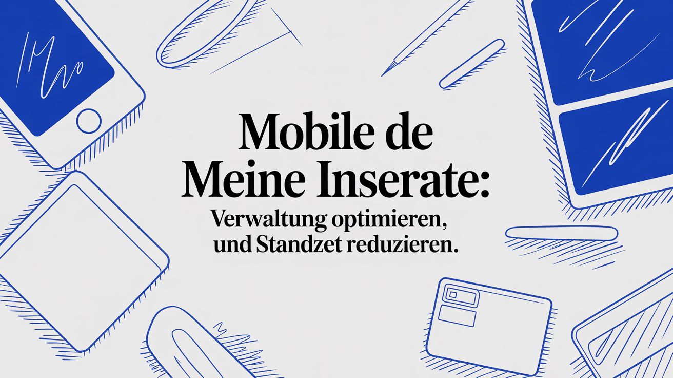Mobile de meine inserate: Verwaltung optimieren und Standzeiten reduzieren