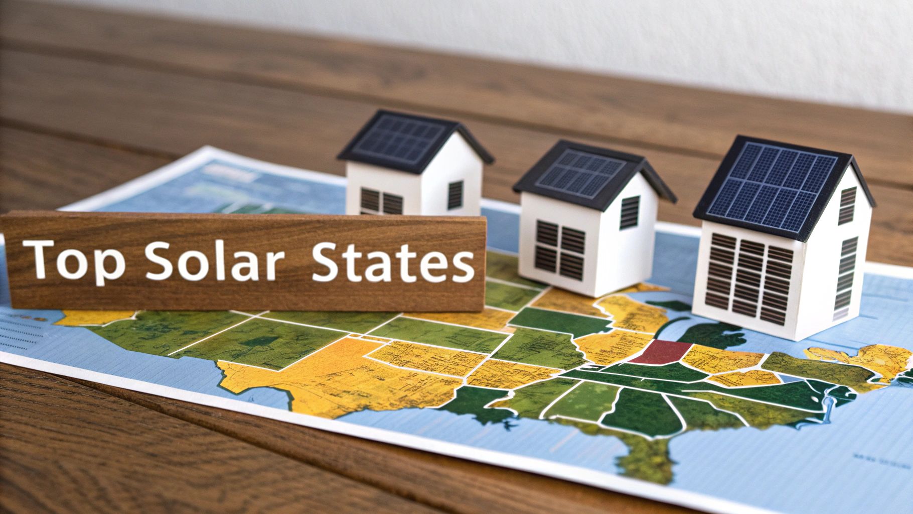 Solar panels glistening in the sun against a clear blue sky.