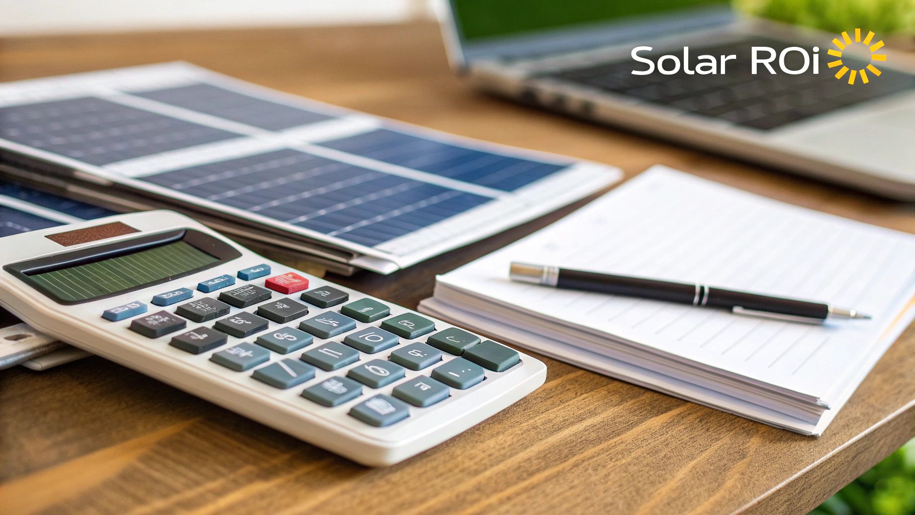 A graph showing the solar panel payback period over time, with costs decreasing and savings increasing until they intersect.
