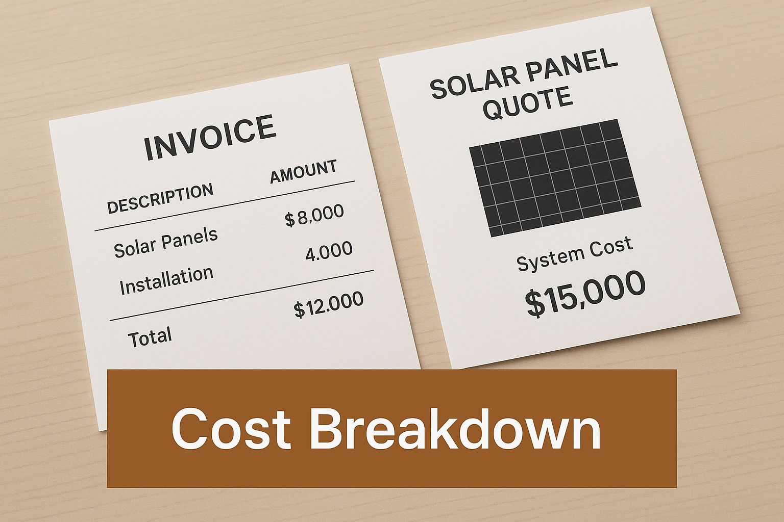Infographic about solar panel installation costs