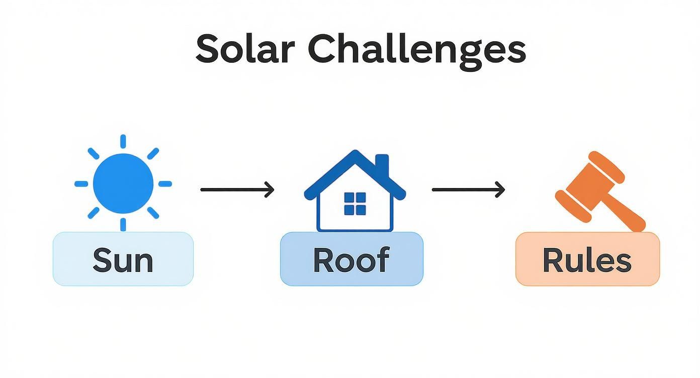 Infographic about solar energy for homes pros and cons