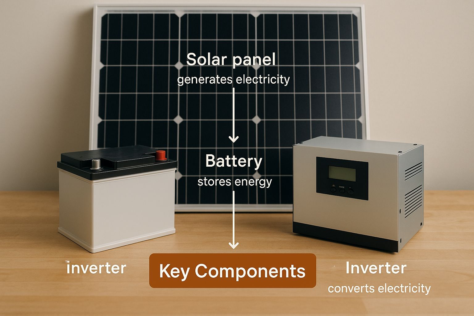 Infographic about off grid solar power solutions