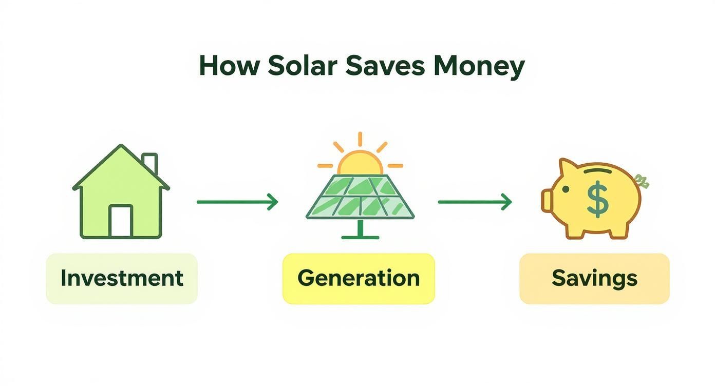 Infographic about how much can you save with solar