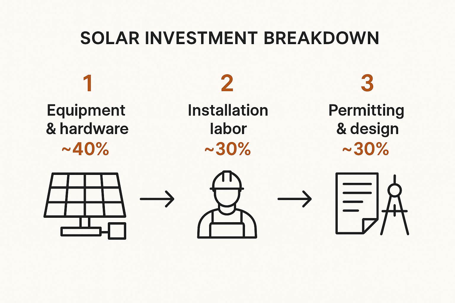 Infographic about how much does solar energy cost per kwh