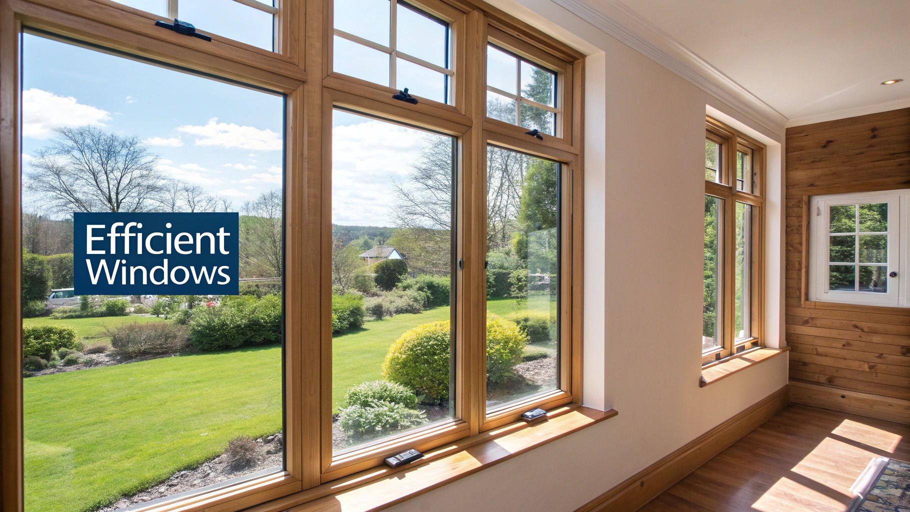 Infographic showing key data about Install Energy-Efficient Windows and Window Treatments